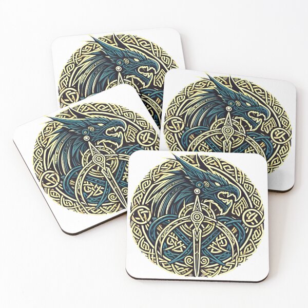 Item preview, Nordic Dragon Guardian | Viking Celtic Knot Design designed and sold by Chroma Myst.