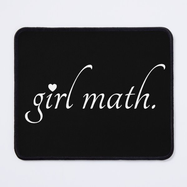 Item preview, girl math | aesthetic white text with heart designed and sold by allogy.