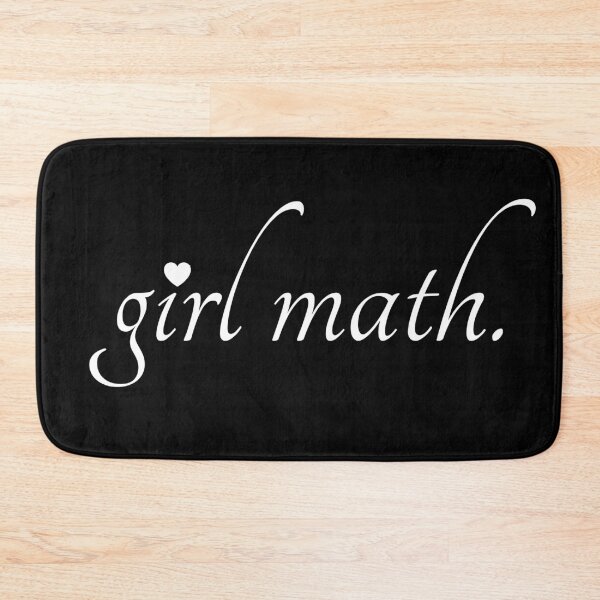 Item preview, girl math | aesthetic white text with heart designed and sold by allogy.