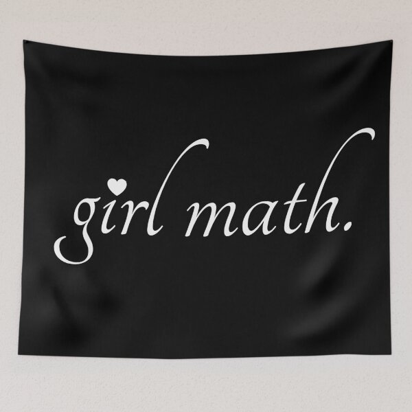 Item preview, girl math | aesthetic white text with heart designed and sold by allogy.