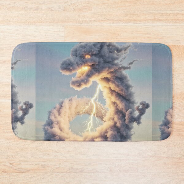 Item preview, Surreal Dragon Figures Storm Clouds Digital Art Vibes designed and sold by ART ATTACK ZONE.