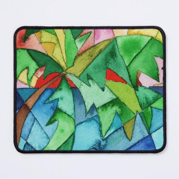 Item preview, Tropical Cubism Beach with Lighthouse designed and sold by K Jolly Art .