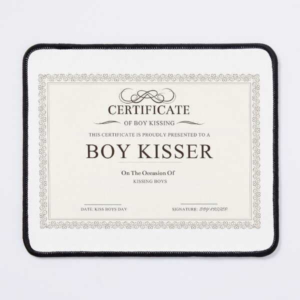 Item preview, Boy Kisser Certificate designed and sold by Quinsime’s super awesome merch shop.