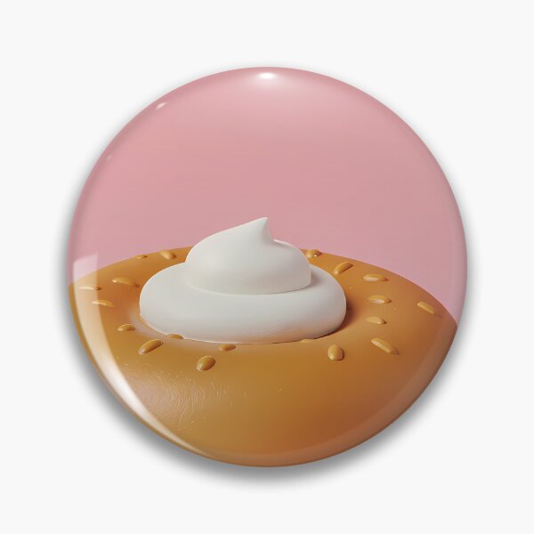 Item preview, 3D Cream Food Snack Breakfast Dinner Art Pink designed and sold by ART ATTACK ZONE.