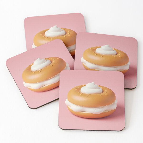 Item preview, 3D Cream Food Snack Breakfast Dinner Art Pink designed and sold by ART ATTACK ZONE.