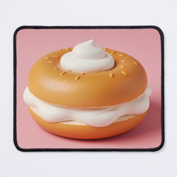 Item preview, 3D Cream Food Snack Breakfast Dinner Art Pink designed and sold by ART ATTACK ZONE.