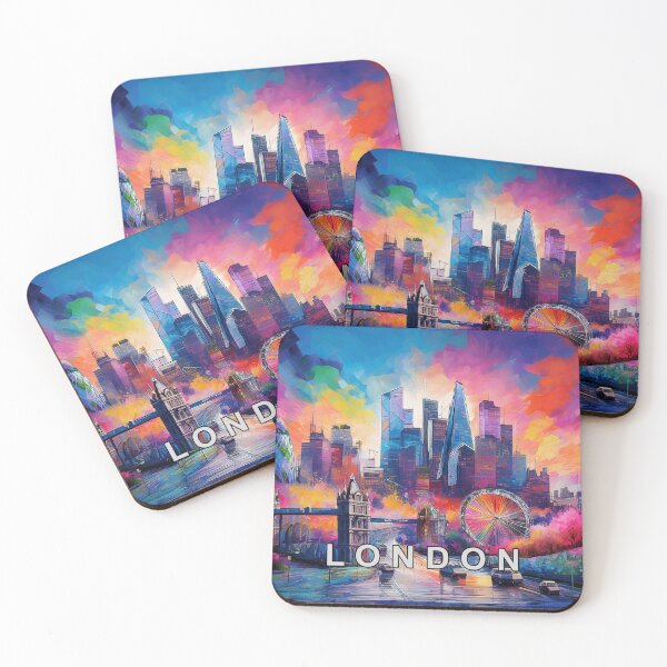 Item preview, London Skyline Graffiti Art – Colorful Urban Street Style Design designed and sold by Phat Dog Designs .
