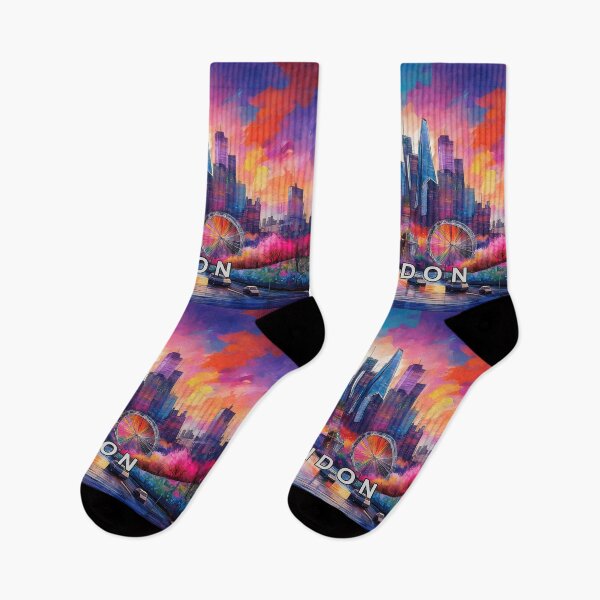 Item preview, London Skyline Graffiti Art – Colorful Urban Street Style Design designed and sold by Phat Dog Designs .