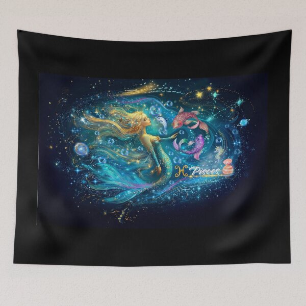Item preview, Pisces - Zodiac Sign, Astrology, February, March, Star Sign, Water Sign, Constellation, OOAK designed and sold by StoneofWisdom.
