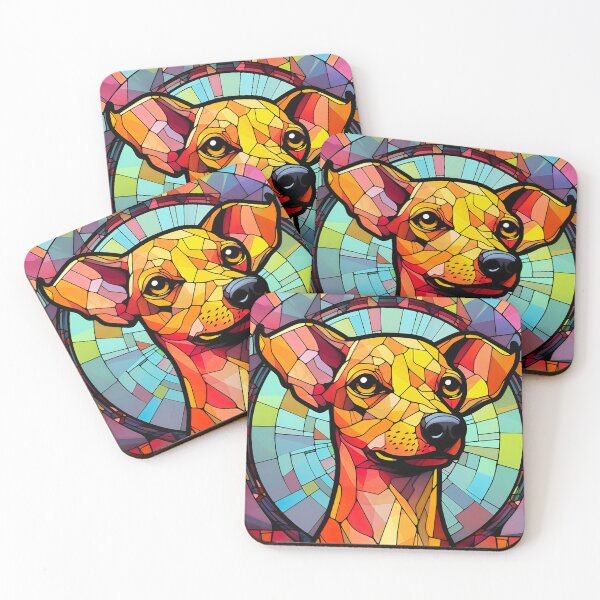 Item preview, Stained Glass Brown Miniature Pinscher designed and sold by TheAnimalZ00.