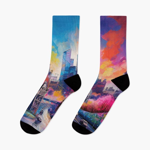 Item preview, London Skyline Graffiti Art – Colorful Abstract City designed and sold by Phat Dog Designs .
