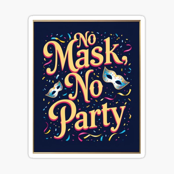 Vista previa del artículo con la obra «Sin Máscara no hay Fiesta», diseñado y vendido por Sartawsky.