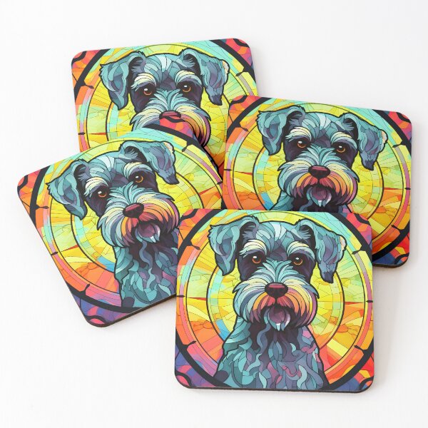Item preview, Stained Glass Miniature Schnauzer designed and sold by TheAnimalZ00.
