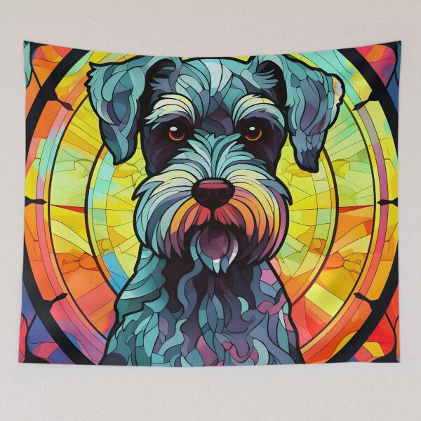 Item preview, Stained Glass Miniature Schnauzer designed and sold by TheAnimalZ00.