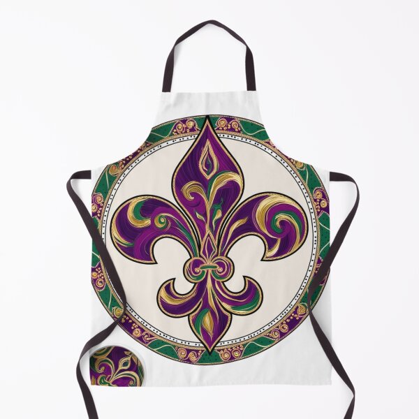 Item preview, Mardi Gras Fleur-de-Lis Mandala – Festival Art Print designed and sold by DehatiCanvas.