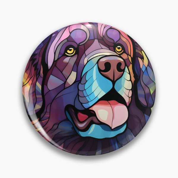 Item preview, Stained Glass Newfoundland Dog designed and sold by TheAnimalZ00.