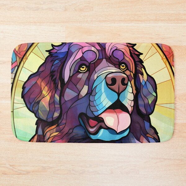 Item preview, Stained Glass Newfoundland Dog designed and sold by TheAnimalZ00.