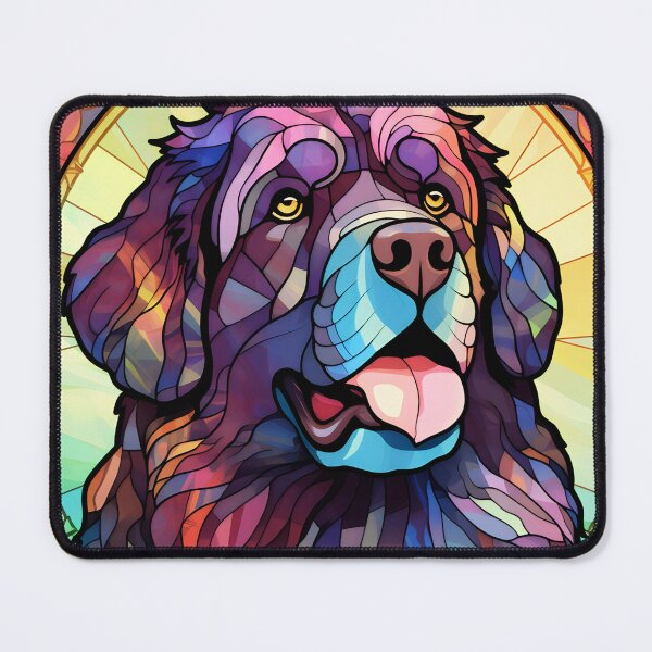 Item preview, Stained Glass Newfoundland Dog designed and sold by TheAnimalZ00.