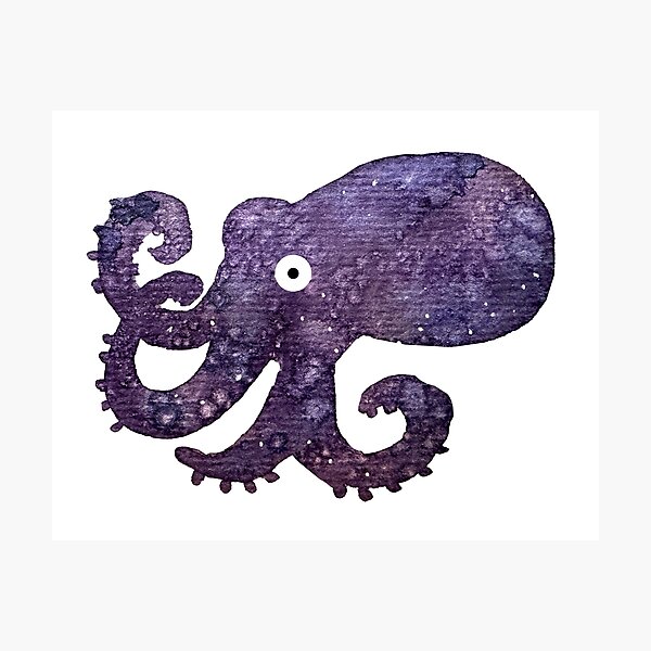 Item preview, Purple Watercolor Ocotopus designed and sold by LittlelamdesignShop.