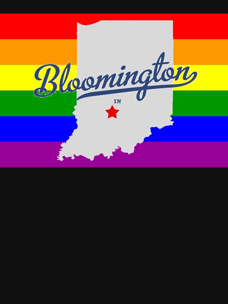 "Bloomington Indiana Gay Pride Shirt Bloomington LGBT Rainbow Flag