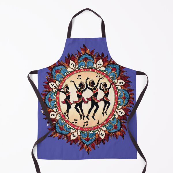 Item preview, Mardi Gras Dance – Mandala & Madhubani Art Fusion designed and sold by DehatiCanvas.