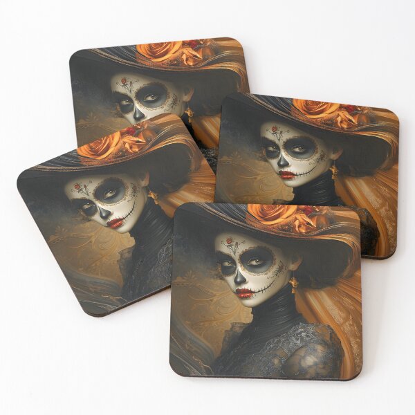Item preview, Elegant Day of the Dead Inspired Portrait designed and sold by Artessie.