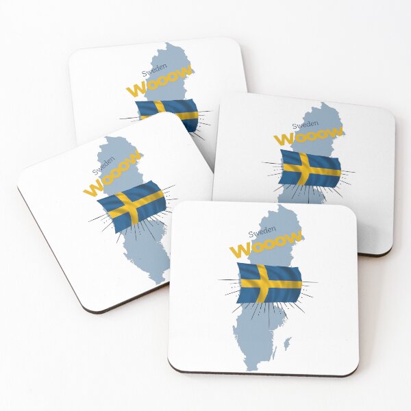 Item preview, Sweden WoOow – Vibrant Swedish Map & Flag Design designed and sold by KA-Design-Art.