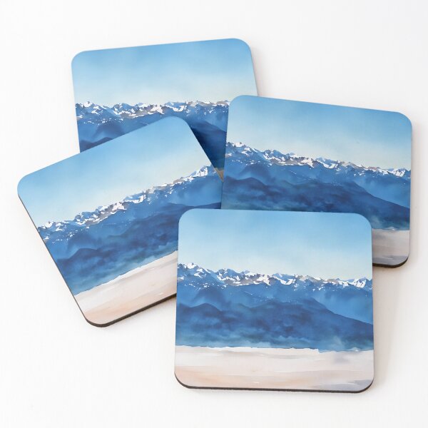Item preview, Olympic Mountains over clouds (Watercolor) designed and sold by flyscenicair.