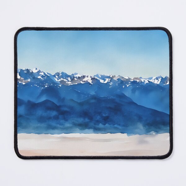 Item preview, Olympic Mountains over clouds (Watercolor) designed and sold by flyscenicair.