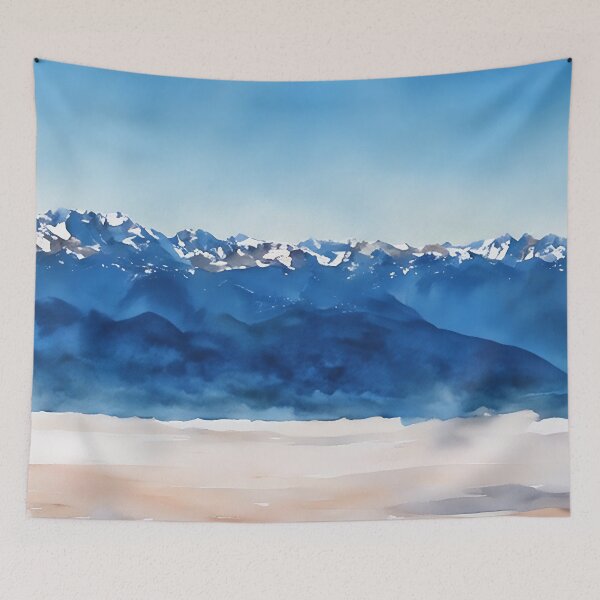 Item preview, Olympic Mountains over clouds (Watercolor) designed and sold by flyscenicair.