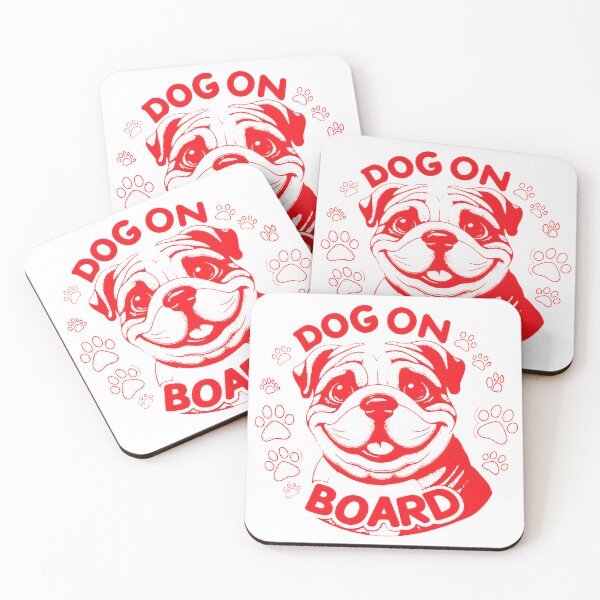 Item preview, Dog on board, red bulldog designed and sold by barbastyle.