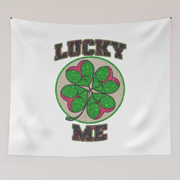 Item preview, Lucky Me! Booty clover Irish varsity design (glitter variant) designed and sold by jimmy-digital.