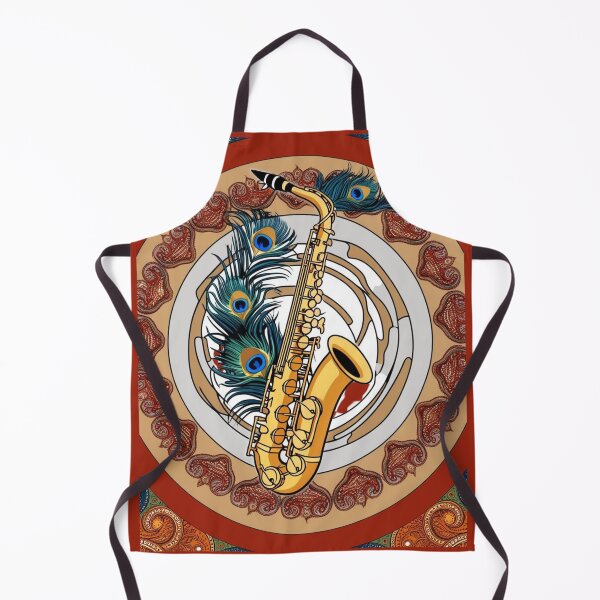 Item preview, Mardi Gras Saxophone – Mandala & Madhubani Fusion designed and sold by DehatiCanvas.