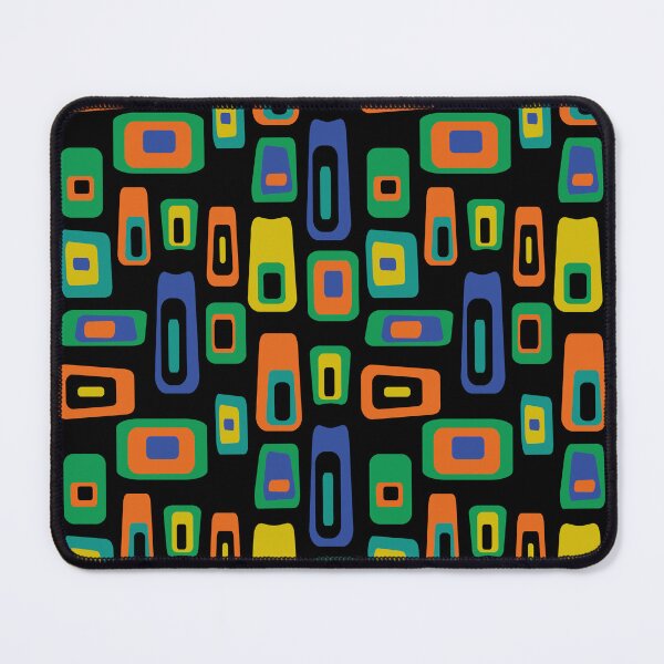 Item preview, Mid-Century Modern Colorful Lozenge Pattern No.1 Orange, Blue, Yellow, Black designed and sold by QuestingPixel.
