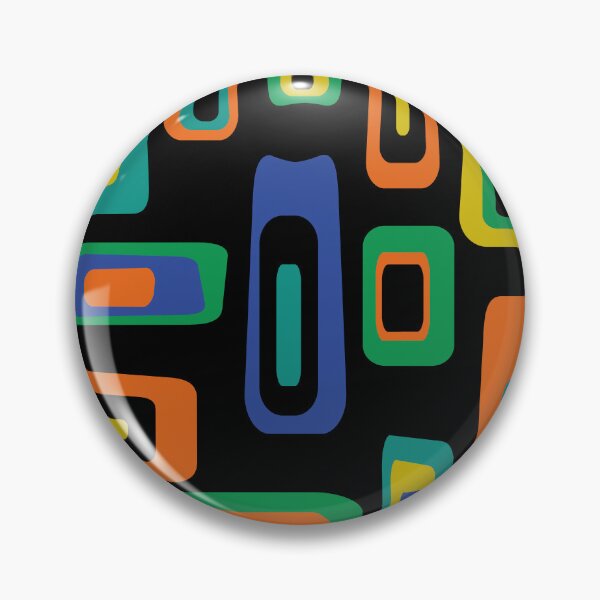 Item preview, Mid-Century Modern Colorful Lozenge Pattern No.1 Orange, Blue, Yellow, Black designed and sold by QuestingPixel.