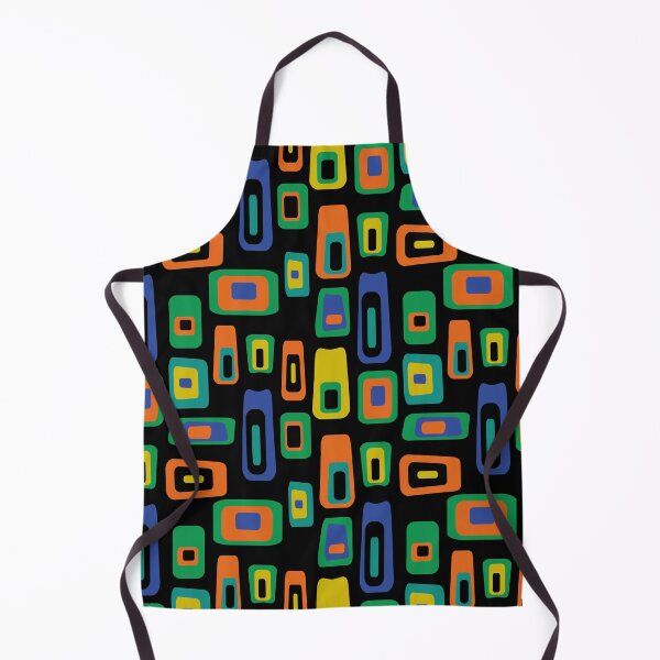 Item preview, Mid-Century Modern Colorful Lozenge Pattern No.1 Orange, Blue, Yellow, Black designed and sold by QuestingPixel.