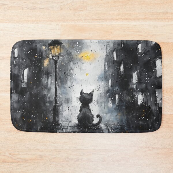 Item preview, Cat watching the moon designed and sold by Made-by-Gus.