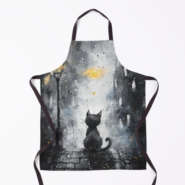 Item preview, Cat watching the moon designed and sold by Made-by-Gus.