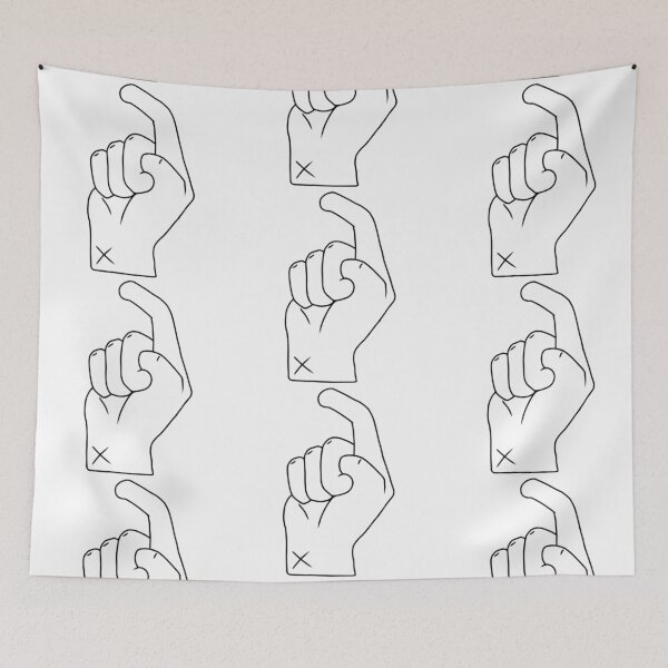 Item preview, ASL letter X designed and sold by Artistkhg.