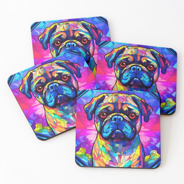 Item preview, Stained Glass Pug designed and sold by TheAnimalZ00.