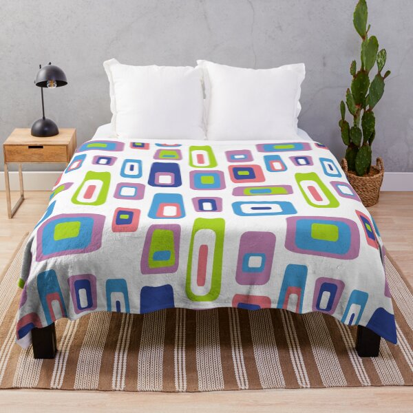 Item preview, Mid-Century Modern Colorful Lozenge Pattern No.1 Pink, Blue, Green, White designed and sold by QuestingPixel.