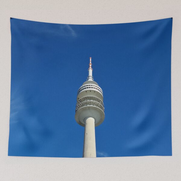 Item preview, Olympic Tower in Munich against the Blue Sky designed and sold by Gaboro.