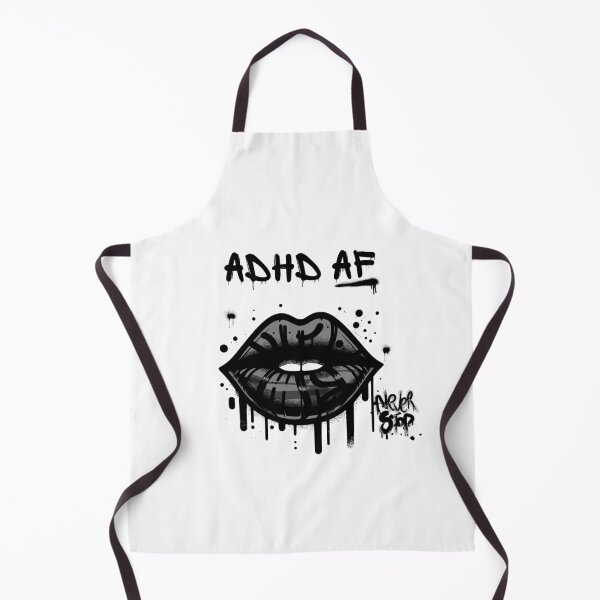 Item preview, ADHD AF graffiti lips -  ADHD funny designed and sold by BatJamDesigns.