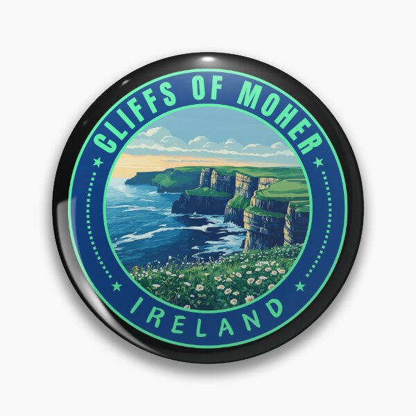 Item preview, Cliffs of Moher in Ireland Retro Emblem designed and sold by MaateoDesign.
