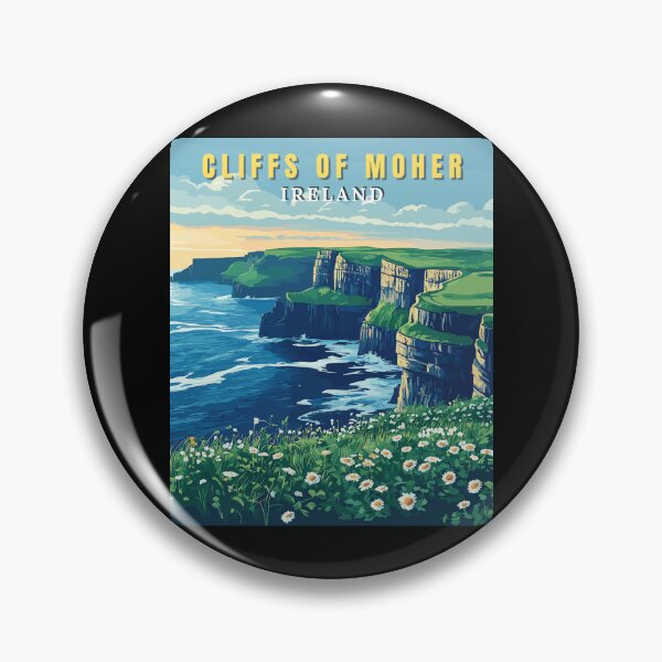 Item preview, Cliffs of Moher in Ireland Retro Landscape designed and sold by MaateoDesign.