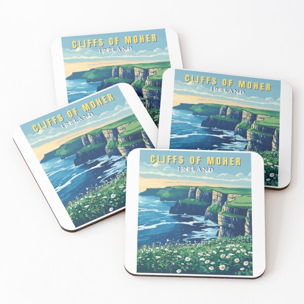 Item preview, Cliffs of Moher in Ireland Retro Landscape designed and sold by MaateoDesign.