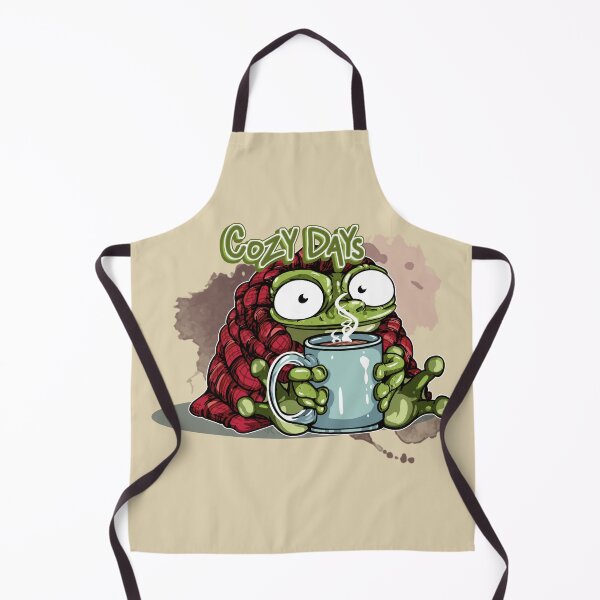 Item preview, Warm and Cozy Frog Drinking Hot Cocoa: Cozy Days designed and sold by iduzarts.