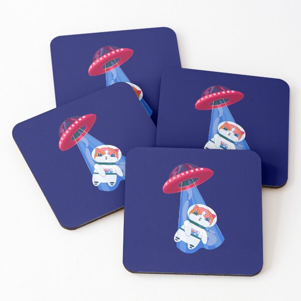 Item preview, Kitten UFO Alien Abduction Astronomy Astronaut designed and sold by CuteAstronomy.