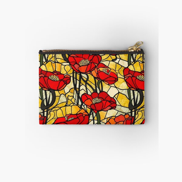 Artikelvorschau, Mohnblumen in Buntglas entworfen und verkauft von PrettyPatternss.