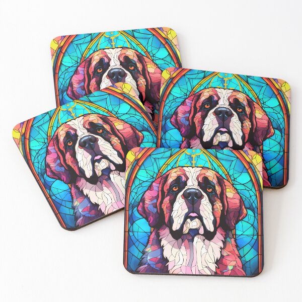 Item preview, Stained Glass St Bernard designed and sold by TheAnimalZ00.